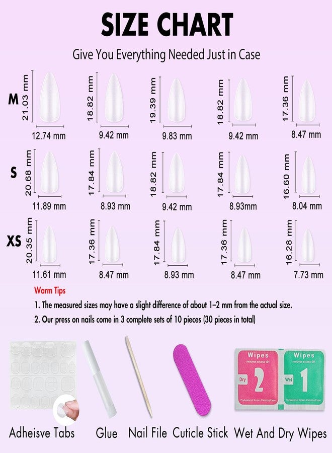KQueenest Cat Eye Press On Nails Short Almond, Acrylic Press On Nails with Glue, Sparkle Purple Black Fake Nails Stiletto, Soft Gel Glue On Nails for Woman, Long-Lasting Glitter Effect, 30 Pcs - Image 5